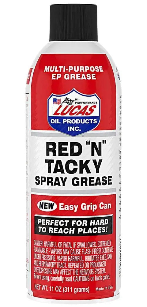 Red N Tacky Easy Grip Aerosol Grease Spray For Quick Cling Lubrication, Water Resistant, 11 Ounce Can front view