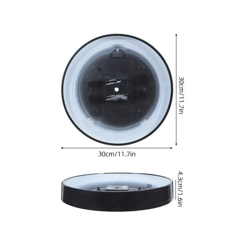 12 Inch Wall Clock Back Cover Replacement For Quartz Clocks Easy Swap Rear Housing Back Shell Minimalist Design Black