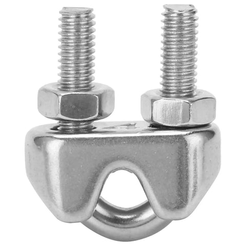 Stainless Steel Wire Rope Clip M4 U Bolt Saddle Fastener for boating, sailing, marine, and outdoor activities, heavy duty cable clamp