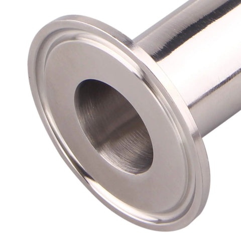 DERNORD sanitary tri-clamp tube, stainless steel 304, 1.5 in clamp, 1 in tube OD, 4 in length.