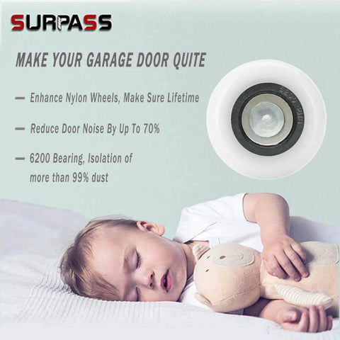 Garage door nylon wheel, 6200 bearing, sleeping child emphasizes quiet operation