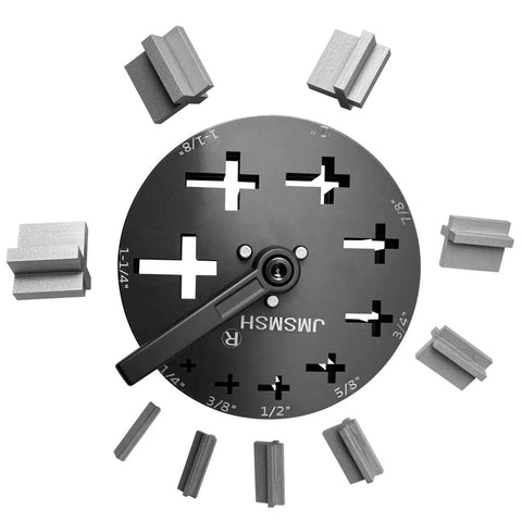 Disc Cutter Cross Shape Set Of 9 Punches For Jewelry Making Pendant Forming Mold Dope Pro Grade SKH-9 Steel with flat bottom guide