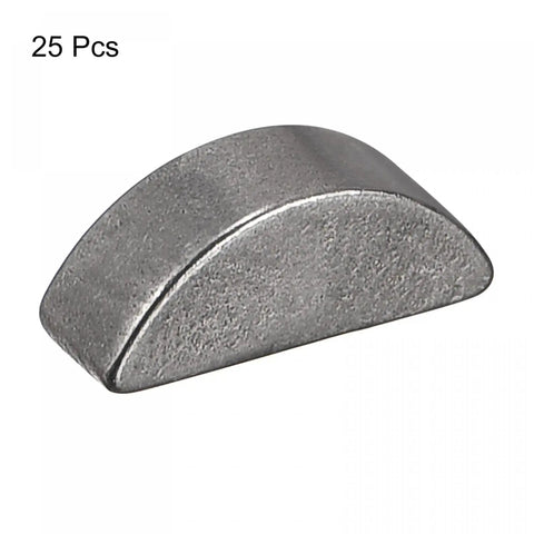 Woodruff Keys Set 25 Pieces Steel Carbon 45 Polished Finish Semicircular Key Bits 10Mm Long 3.7Mm Wide 3Mm Thick Ideal For Circular Shafts