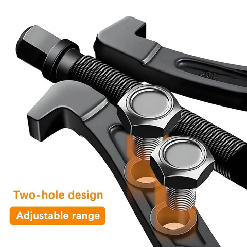 Close-up of 3 Jaw Inner Bearing Puller With Reversible Jaws Heavy Duty Removal Tool, showcasing two-hole design and adjustable range.
