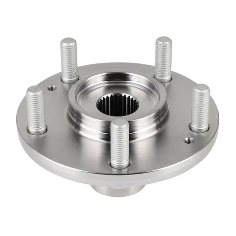 Front Wheel Hub and Bearing Assembly Replacement Kit for Hyundai Elantra 2011 2012, Hyundai Veloster 2012, Kia Forte 2014 2018, Forte Koup 2014 2016, Forte5 2014 2018, 5 Bolt, 2pc Set, OE 51750-1P000, close-up view of hub with bolts