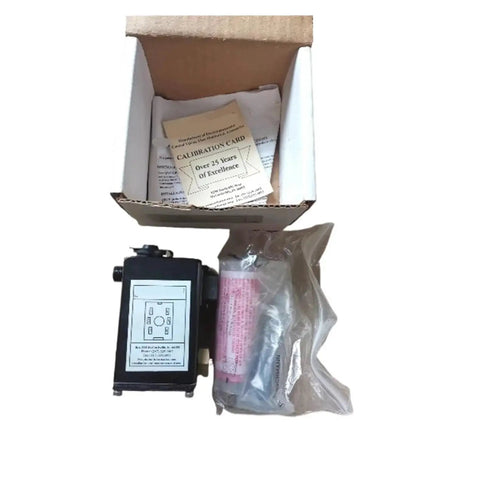 Front view of Amazon PA155 electric proportional valve with calibration card and pink-wrapped accessory in an open box.