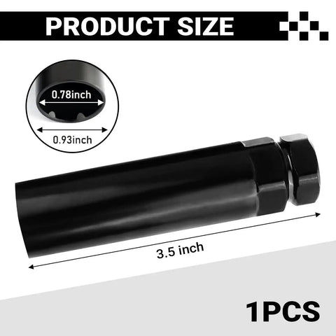Large 6 Spline Lug Nut Socket 21 mm And 22 mm Hex Wrench For Car Wheel Lock Removal size 3.5 inch and diameter 0.78 inch