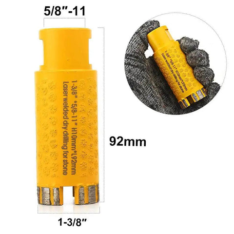 Diamond Core Drill Bits For Stone And Granite With Turbo Segment Casaverde 1-3/8 Inch Pro Grade Laser Welded Drill Bit