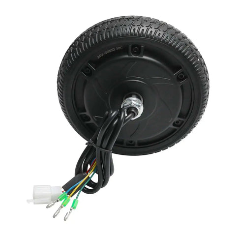 24V 250W Gearless Brushless Hub Motor With 6.5 Inch Solid Tire Wheel for Scooter Ebike Toy Car and Mini Car Replacement.