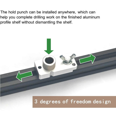 Aluminum Extrusion Drill Guide And Tap Jig For 2020 And 2040 European Profiles M4 M5 M6 And M10 Drill Holes and Tapping