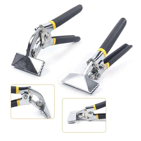 2 Piece Sheet Metal Bending Pliers Set With Ergonomic Handles Straight Formers And Benders displayed with close-up details