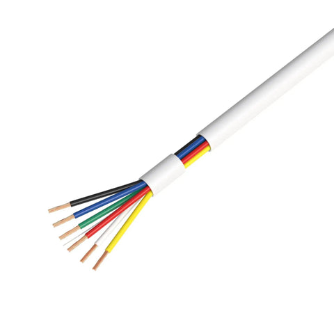 500 Ft Stranded 22 AWG 6 Conductor Alarm CCA Cable for Low Voltage Systems Ideal for Burglar Alarms, Fire Detectors, Security Stations and Doorbells
