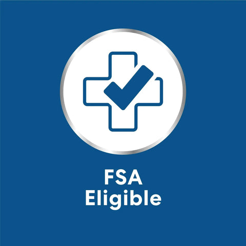 FSA Eligible label with medical cross and checkmark icon in blue and white.