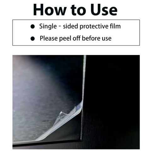Close-up of protective film being peeled from Premium Black Anodized Aluminum Sheets 5x7 Inch One Thirty Second Inch 0.8mm Corrosion Resistant Plates