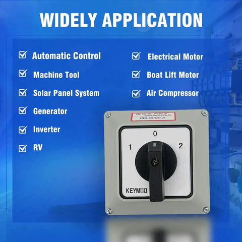 Heavy Duty 660V 125A Rotary Changeover Switch With Exterior IP65 Box showing wide application for various systems