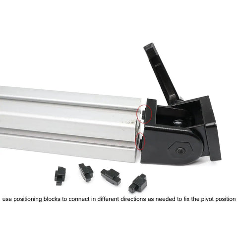 Black 2 Sets 3030 Aluminum Extrusion Pivot Hinge Swivel Degree Angle Bracket With Handle for 30 Series 3030 3060