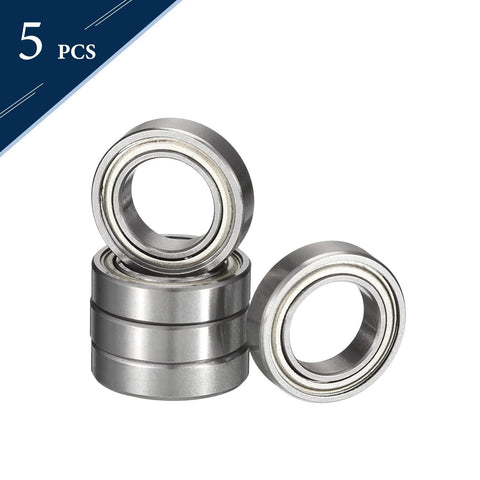 HiPicco R1038ZZ deep groove ball bearing, chrome steel, double shielded; ID 3/8 in, OD 5/8 in, width 5/32 in, 5 pcs