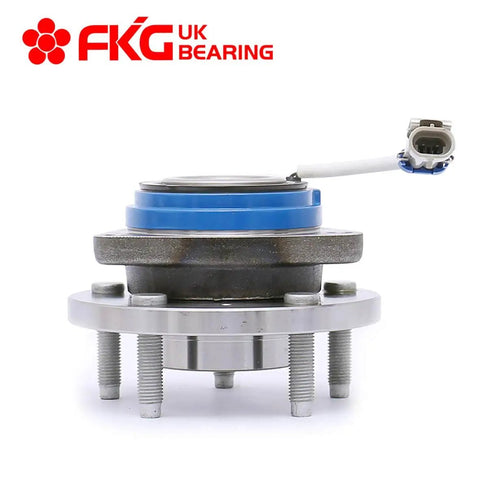 Front Hub Assembly Set of 2 for Impala Allure Aurora Bonneville LeSabre Century Seville 5-Lug with ABS, Sealed Ball Bearing Fitment 513121 12429204 OE Replacement Quality shown against a white background.