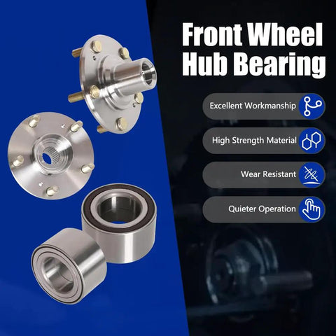 Front Wheel Hub Bearing Assembly Fits Civic 2012 2013 2014 2015 1.8L Gas Or 1.5L Electric And Gas Engine Front Left Or Right Matched Wheel Bearing Kit Replace 44600 TR0 A00 NT510089 2 Pack. Features two hubs and bearings, wear-resistant material.