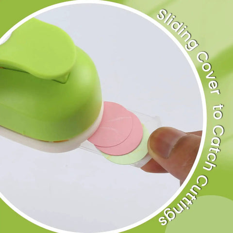 1.5 Inch Circle Hole Punch For Crafts And Scrapbooking showing output with sliding cover