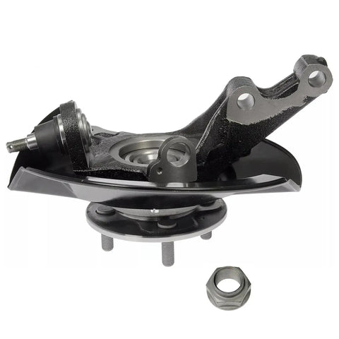 Front Steering Knuckles And Wheel Bearing Hubs Assembly For 2003 2004 2005 Honda Civic 1.7L Replacement Kit Two Piece Durable Cast OEM Style