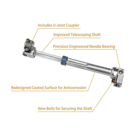 Lower Intermediate Steering Shaft With U Joint For F150 Expedition Navigator showing features and labeled parts