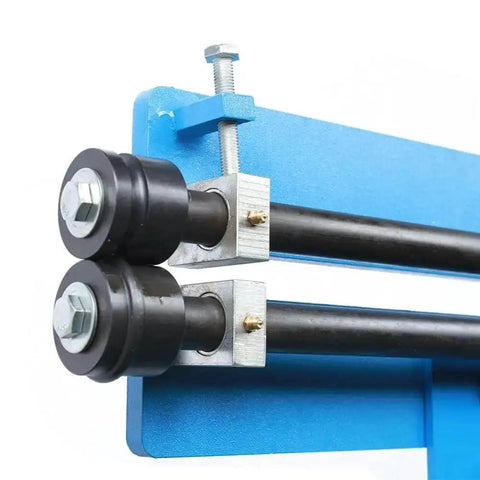 Close-up of Heavy Duty Bead Roller Kit For Sheet Metal Pro Grade 18 Inch Throat Gear Drive Bench Roller with 6 Dies