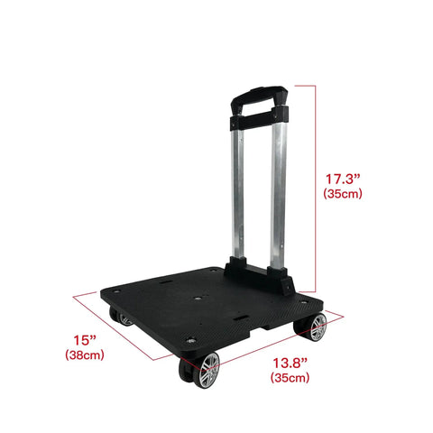 Spinner Wheelbase Luggage Cart For Bags And Pet Carriers With Secure Luggage Strap And Lightweight 2.9 Lb Build, Easy Rolling Spinner Wheels