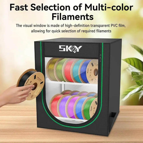 Two Tier Filament Storage Rack With Cloth Cover For 3D Printers, Heavy Duty Metal Filament Organizer That Holds 20 Rolls, Perfect For Home, Office, Workshop Or Studio, Keeps Spools Neat And Easy To Access, Black