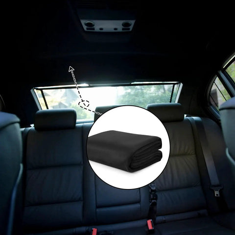 Suede Headliner Fabric 98x60 With Foam Backing For Car Roof DIY Kit Seam Roller in car interior view