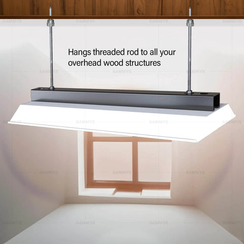 Quick Install Wood Threaded Rod Anchor Ten And Three Eighths Inch, Zinc Finished Steel, No Pre Drilling Required, used in ceiling installation