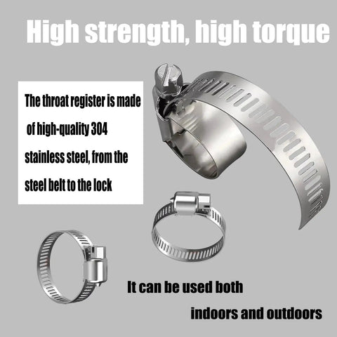 Beefy Stainless Steel Hose Clamp Kit for Automotive Fuel Lines and Radiator, 60 Piece Assortment, Worm Gear Metal Clamps