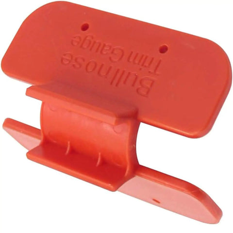 Pro Grade Bullnose Trim Gauge Jig Router Corner Trimmer for Crown Molding Marking Tool shown at an angled view.