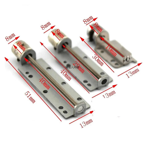 55.8mm Precision Screw Slide Stepper Linear Actuator 5V DC 2 Phase 4 Wire Long Travel metal components with measurements