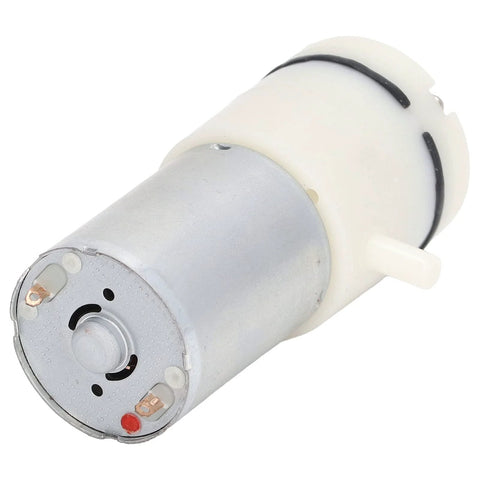 Miniature 6V aluminum vacuum pump with white plastic housing, compact sprayer pump for aquariums
