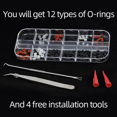 144 Piece O Ring Set In 12 Sizes Made From Nitrile NBR Buna N Material Includes Installation Tools And Handy Organizer Case