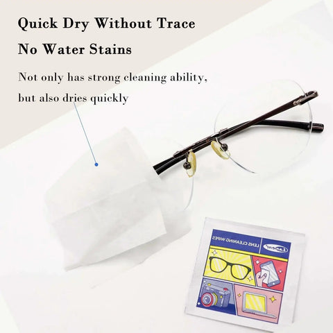 Lens Cleaning Wipes For Glasses And Screens, 300 Count, Safe For Coatings used to clean eyeglasses with quick-dry feature