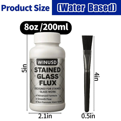 8oz Liquid Solder Flux For Stained Glass Soldering Supplies And Electrical Repairs Water Based Formula Pro Grade Safe