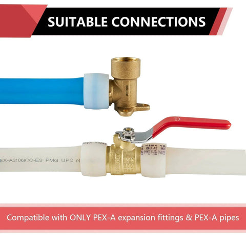 One Half Inch F1960 Expansion Rings Sleeves For Pex A Piping System Pack Of 100 EXP RING005 connections with brass valves