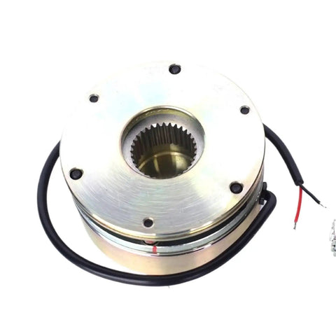 Electromagnetic brake for forklift pallet truck, DC24V 25W, metal housing with wiring (front view)