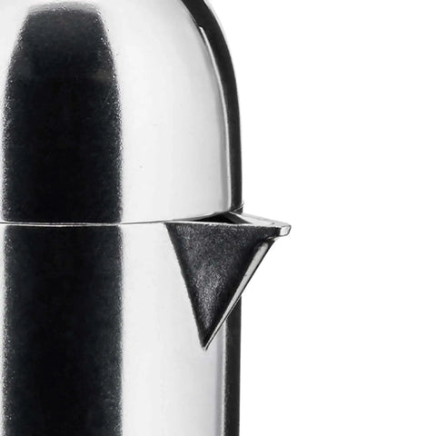 Close-up of the spout on La Cupola Espresso Coffee Maker By Aldo Rossi Aluminum And Thermoplastic Resin 6 Cup Capacity