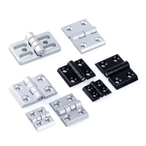 Heavy Duty Ball Bearing Door Hinges For Aluminum Profiles 2020 3030 4040 Black Stainless Steel Construction Quiet Close With Two Ball Bearings