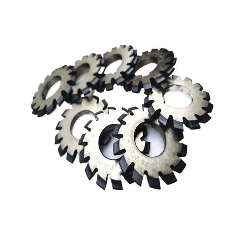 HSS Gear Milling Cutter Set for CNC Gear Cutting DP24 to DP6 for Gear Geeks, 14.5 Degree Pressure Angle, No 1 to No 8