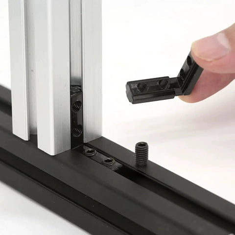 Assembling 24 Pcs 1010 Series Inner Aluminum Extrusion Connectors With Screws L Brackets L Shape Inner Corner Joint Brackets For 1x1 Inch Profile