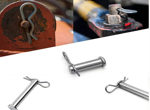 Rugged Adjustable Clevis Pin 3/8 x 2 Inch Zinc Coated Steel With 8 Holes And R Clip in various applications