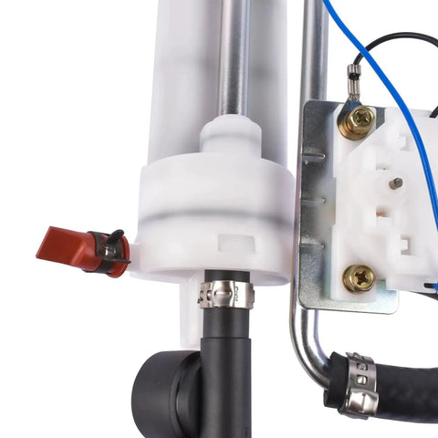 Close-up of Ford Fuel Tank Sending Unit Replacement For 1999-2003 F250 And F350 Super Duty With 7.3L Diesel Fits 137 158 172 In Wheelbase OE FG239A PS175 F81Z9275AJ showing connections.