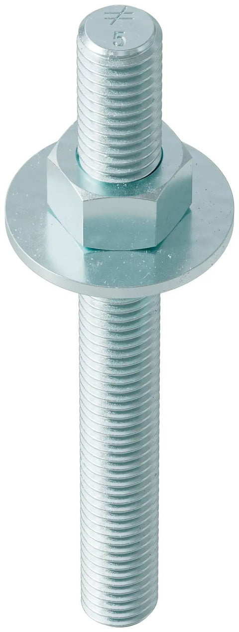 Retrofit Bolt One Half Inch By Five Inch Zinc Plated Grade 36 With Washer For Tension And Shear Wood Connections Heavy Duty Structural Hardware