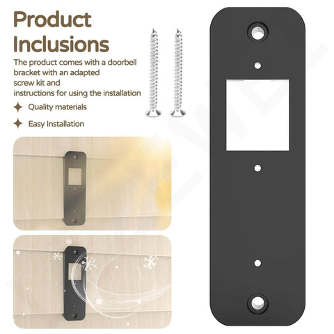 Vinyl Siding Mount Bracket For Video Doorbell Fits 4 Inch Vinyl Siding Hardie Board And Aluminum Black Finish Includes Screws