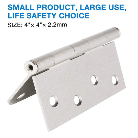 3 Pack 4 Inch Satin Nickel Door Hinges For Interior And Exterior Doors With Square Rounded 5 Eighth Inch Radius Corners Reversible
