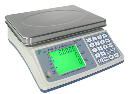 Front view of a 33 Lb Counting Scale With 0.001 Lb Precision For Inventory And Manufacturing Heavy Duty Warehouse Grade Counter